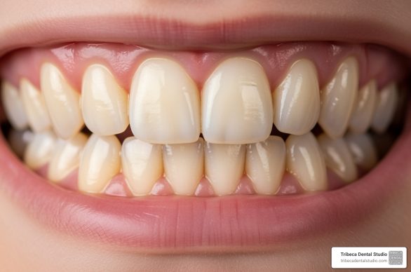 natural yellow teeth