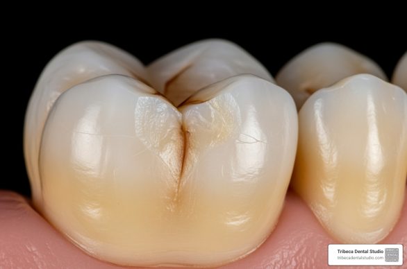 half broken tooth