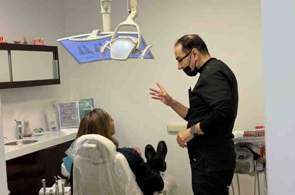 dental filling replacement consultation with dentist